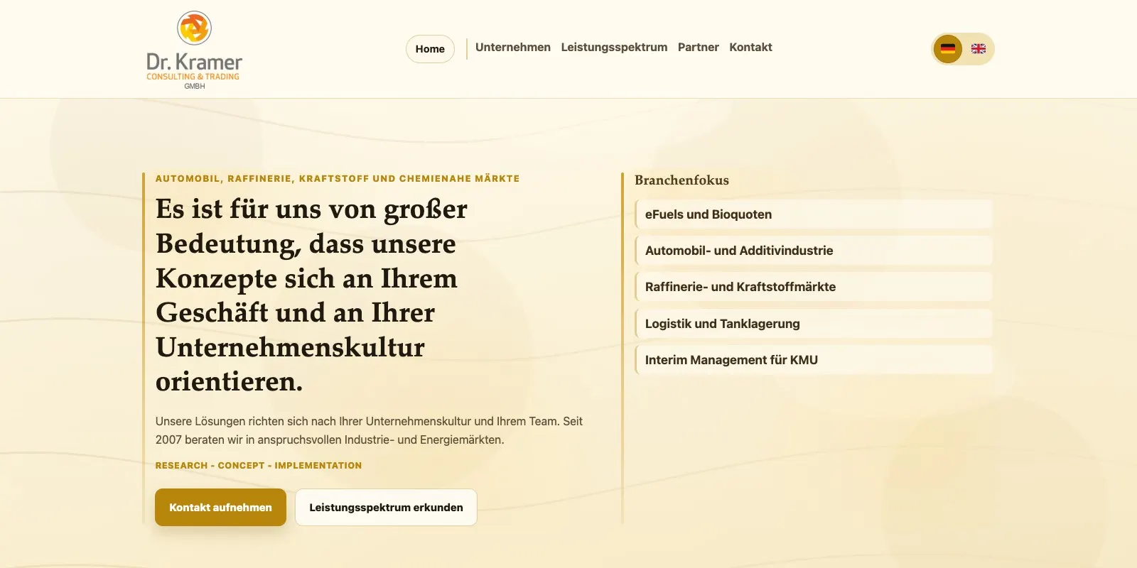 Dr. Kramer Website heute – modern und klar